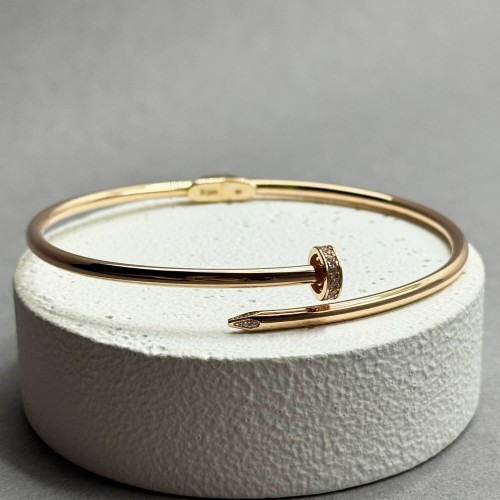 Золотий браслет Цвях з фіанітами. Артикул: 009593