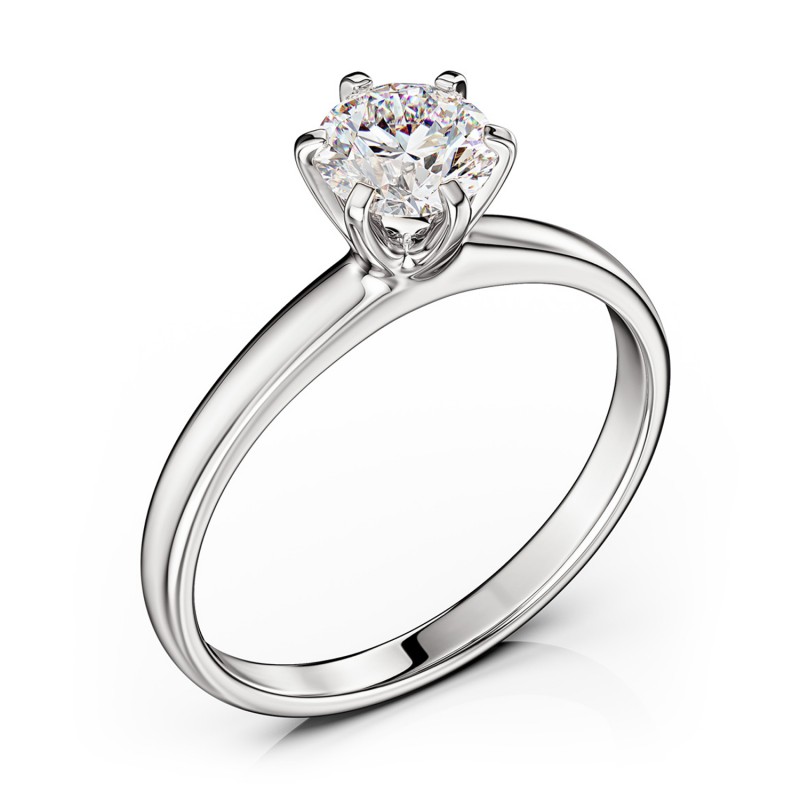 Золота каблучка з діамантом. Артикул: 904047В