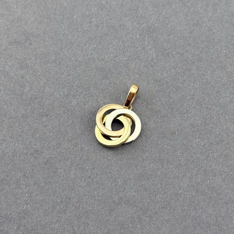 Золотой подвес "Три цвета". Артикул: 006993