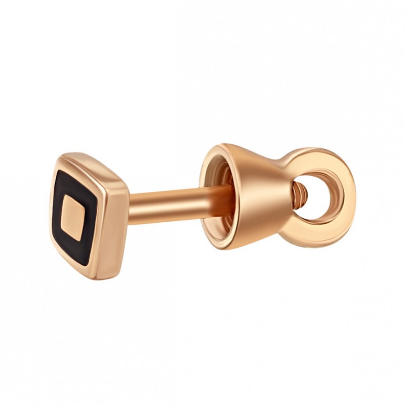 Золота моносережка з емаллю. Артикул: 010447