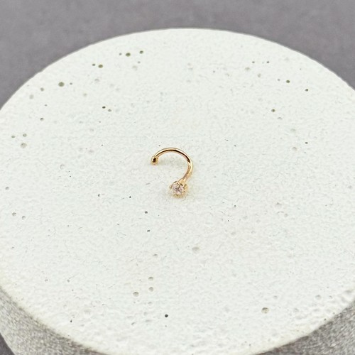 Золотой пирсинг с фианитом. Артикул: 007276