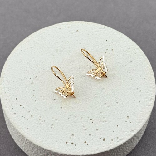Золоті сережки Метелики. Артикул: 006825