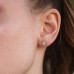 Золотые сережки-пусеты с бриллиантами. Артикул: 004553 Золотые сережки-пусеты с бриллиантами. Артикул: 004553