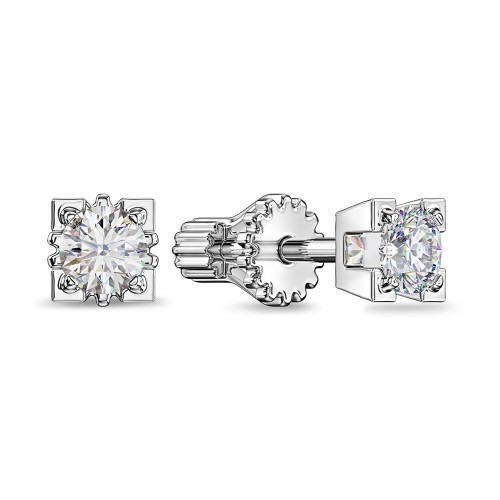 Золоті сережки-пусети з діамантами. Артикул: 055087В