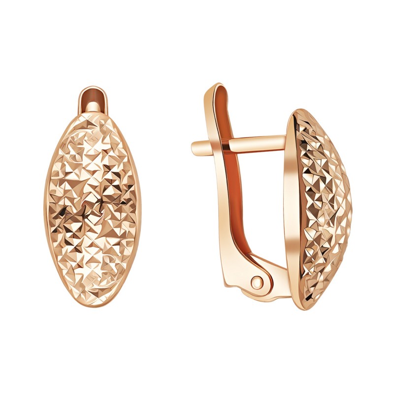 Золоті сережки з алмазною гранню. Артикул: 010440