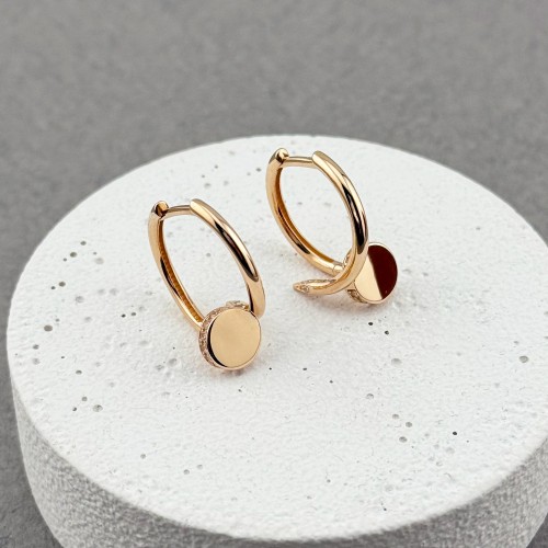 Золотые серьги Гвозди с фианитами. Артикул: 010672