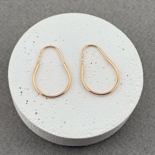 Золоті сережки-конго. Артикул: 010448