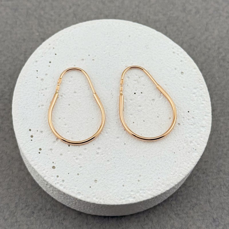 Золоті сережки-конго. Артикул: 010448